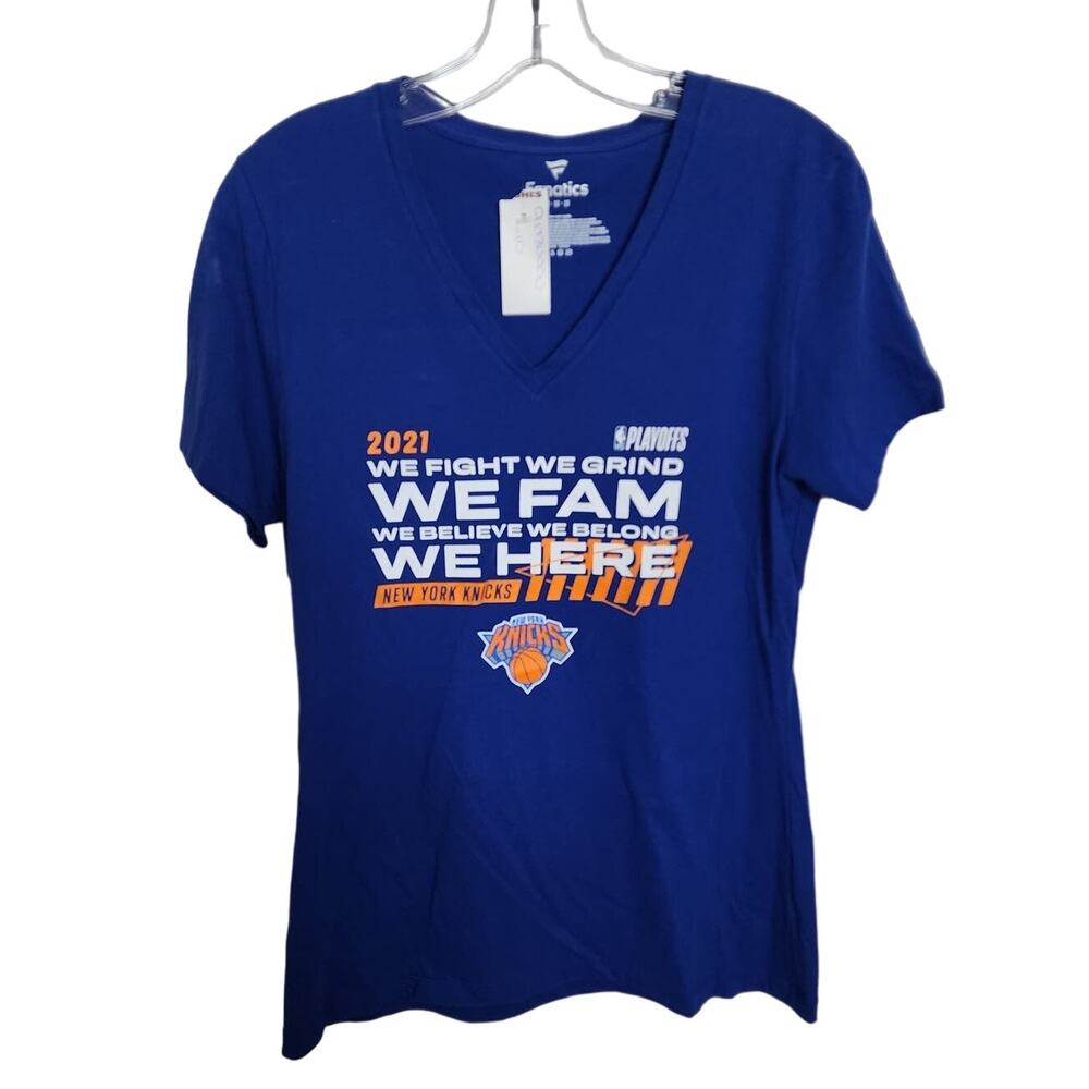 Fanatics New York Knicks 2021 NBA Playoff Tee, NWT, Small